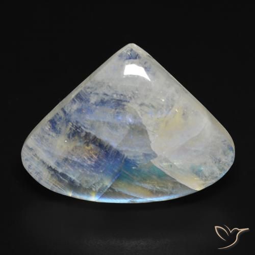 16.04ct Natural Blanco azulado Piedra lunar arcoíris, En forma de pera, Transparente