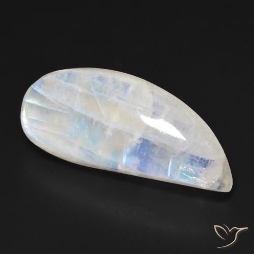 Piedra lunar arcoíris Blanco azulado natural de 20.59 ct, Elegante, Transparente