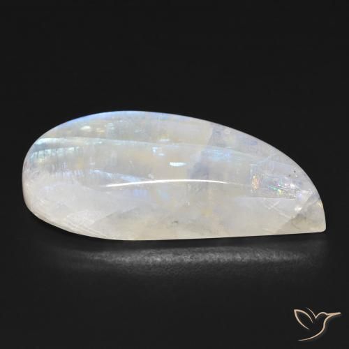 Piedra lunar arcoíris Blanco azulado natural de 20.59 ct, Elegante, Transparente