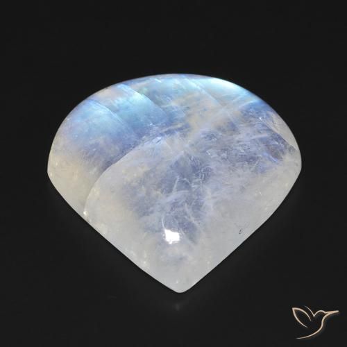 Piedra lunar arcoíris Blanco azulado natural de 13.24 ct, En forma de pera, Transparente
