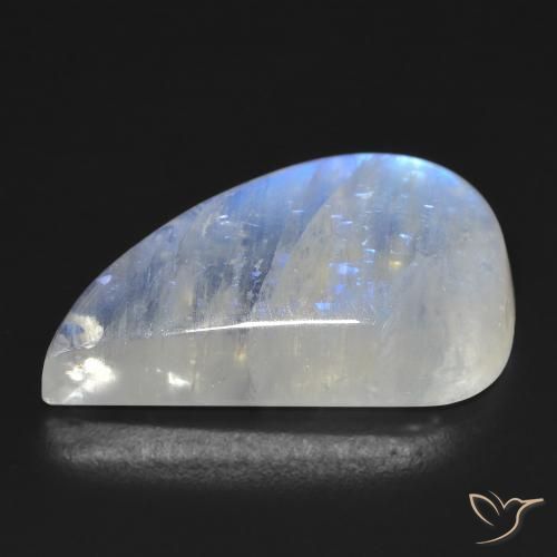 Piedra lunar arcoíris Blanco azulado natural de 23.19 ct, Elegante, Transparente