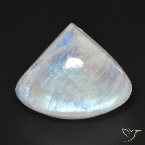 21.35ct Natural Blanco azulado Piedra lunar arcoíris, En forma de pera, Transparente