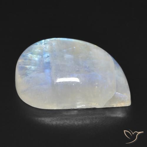 Piedra lunar arcoíris Blanco azulado natural de 18.29 ct, Elegante, Transparente