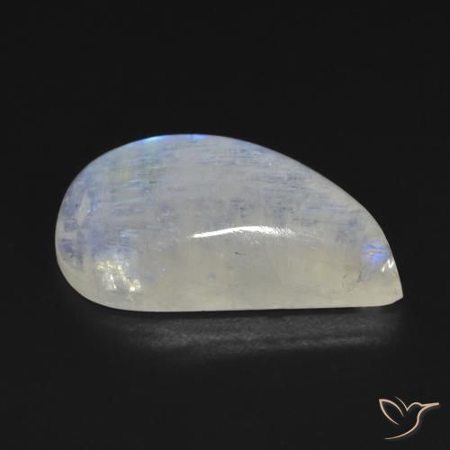 Piedra lunar arcoíris Blanco azulado natural de 11.64 ct, Elegante, Transparente