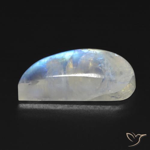 Piedra lunar arcoíris Blanco azulado natural de 12.85 ct, Elegante, Transparente