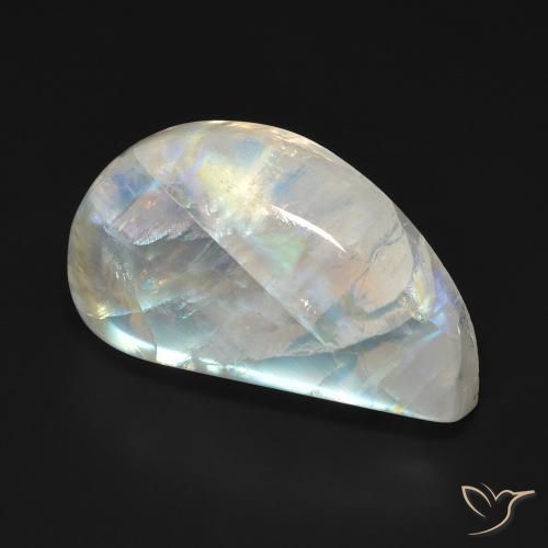 Piedra lunar arcoíris Blanco azulado natural de 16.69 ct, Elegante, Transparente