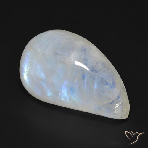 Piedra lunar arcoíris Blanco azulado natural de 15.63 ct, Elegante, Transparente
