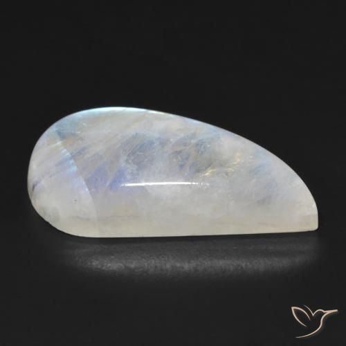 Piedra lunar arcoíris Blanco azulado natural de 13.85 ct, Elegante, Transparente