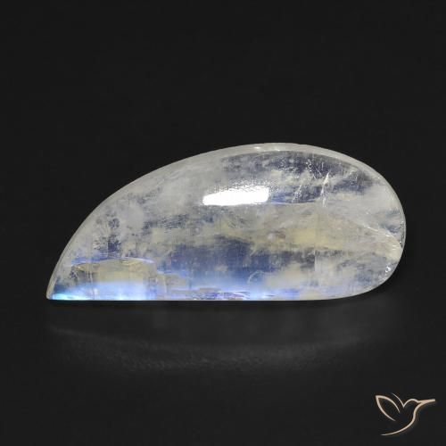 7.16ct Natural Blanco azulado Piedra lunar arcoíris, Elegante, Transparente