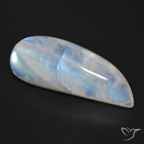 Piedra lunar arcoíris Blanco azulado natural de 25.87 ct, Elegante, Transparente
