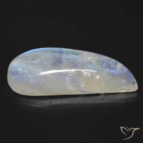 Piedra lunar arcoíris Blanco azulado natural de 25.87 ct, Elegante, Transparente