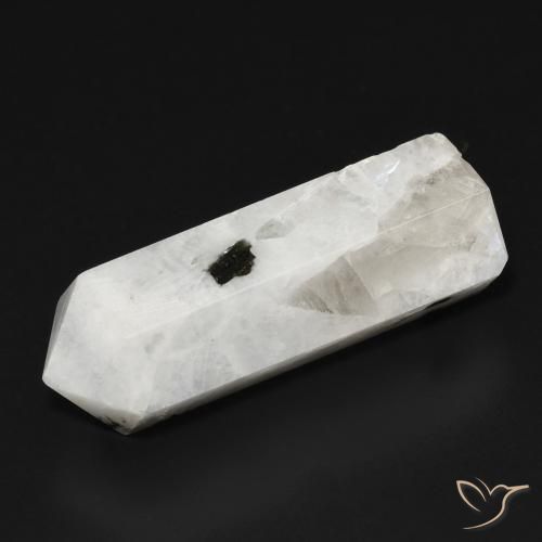 21.23ct Natural Blanco con negro Piedra lunar arcoíris, Elegante, Opaco