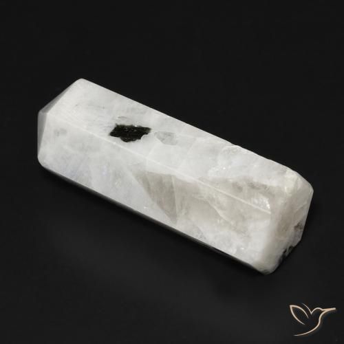 Piedra lunar arcoíris Blanco con negro natural de 21.23 ct, Elegante, Opaco