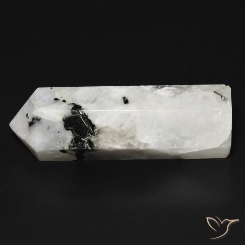 Piedra lunar arcoíris Blanco con negro natural de 43.87 ct, Elegante, Opaco