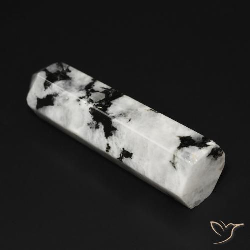 Piedra lunar arcoíris Blanco con negro natural de 45.18 ct, Elegante, Opaco