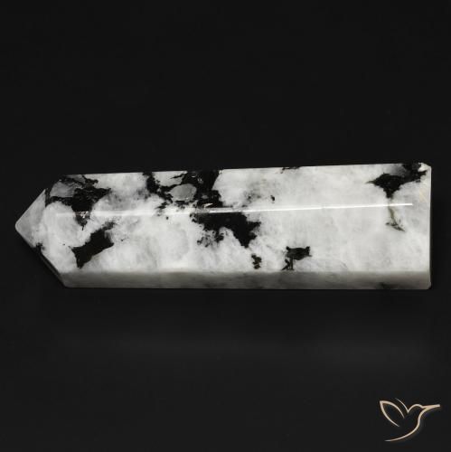Piedra lunar arcoíris Blanco con negro natural de 45.18 ct, Elegante, Opaco