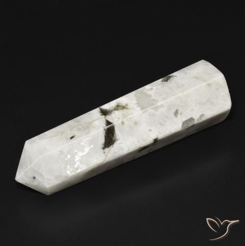 41.14ct Natural Blanco con negro Piedra lunar arcoíris, Elegante, Opaco