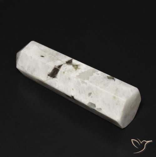 Piedra lunar arcoíris Blanco con negro natural de 41.14 ct, Elegante, Opaco