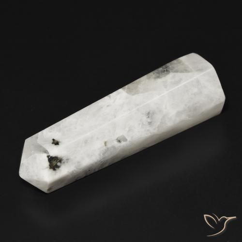 25.91ct Natural Blanco con negro Piedra lunar arcoíris, Elegante, Opaco
