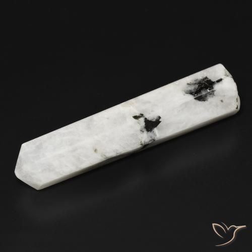 41.23ct Natural Blanco con negro Piedra lunar arcoíris, Elegante, Opaco