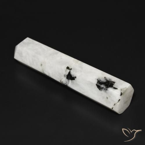 Piedra lunar arcoíris Blanco con negro natural de 41.23 ct, Elegante, Opaco