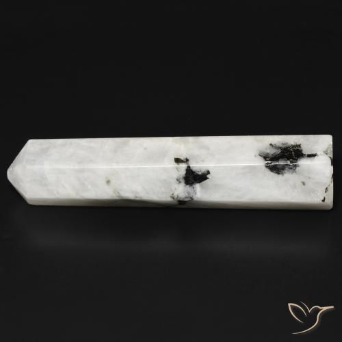 Piedra lunar arcoíris Blanco con negro natural de 41.23 ct, Elegante, Opaco
