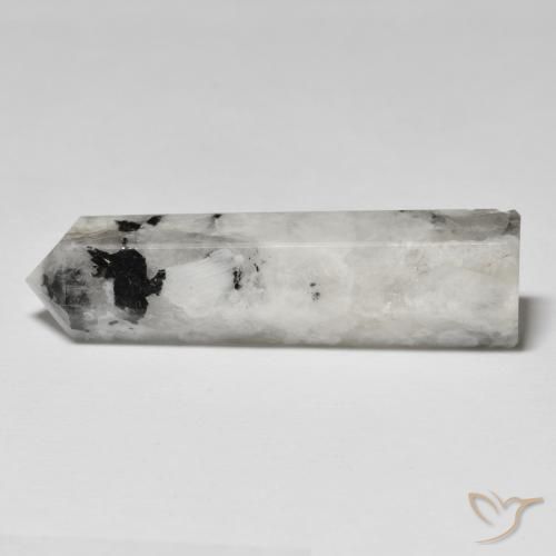 Piedra lunar arcoíris Blanco con negro natural de 45.68 ct, Elegante, Opaco