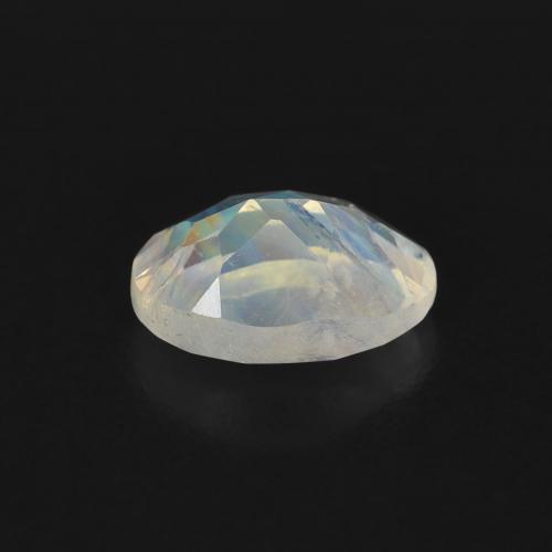 Piedra lunar arcoíris Blanco azulado natural de 0.76 ct, Ovalada, Transparente