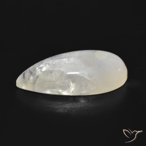 Piedra lunar arcoíris Blanco azulado natural de 14.80 ct, En forma de pera, Translúcido