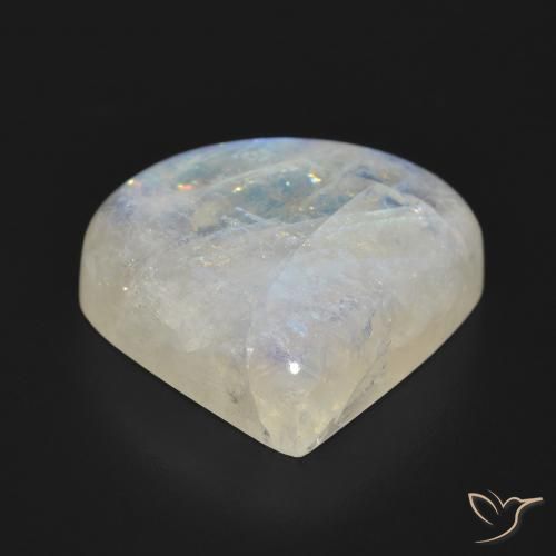 Piedra lunar arcoíris Blanco azulado natural de 26.26 ct, En forma de pera, Translúcido