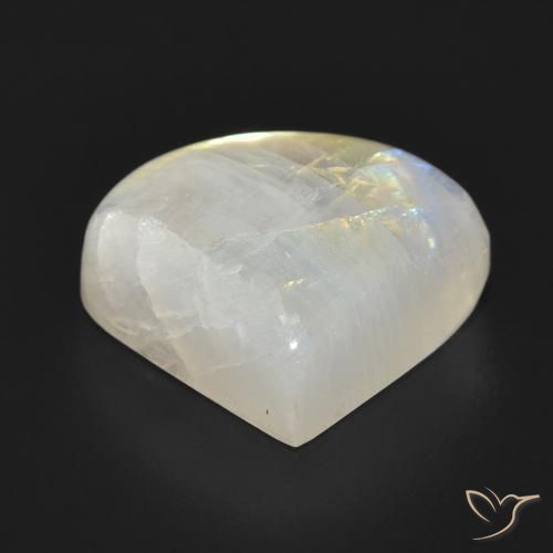 Piedra lunar arcoíris Blanco azulado natural de 13.90 ct, En forma de pera, Translúcido