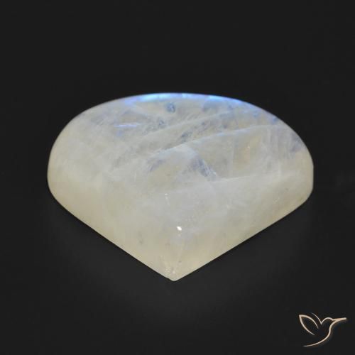 Piedra lunar arcoíris Blanco azulado natural de 22.10 ct, En forma de pera, Translúcido