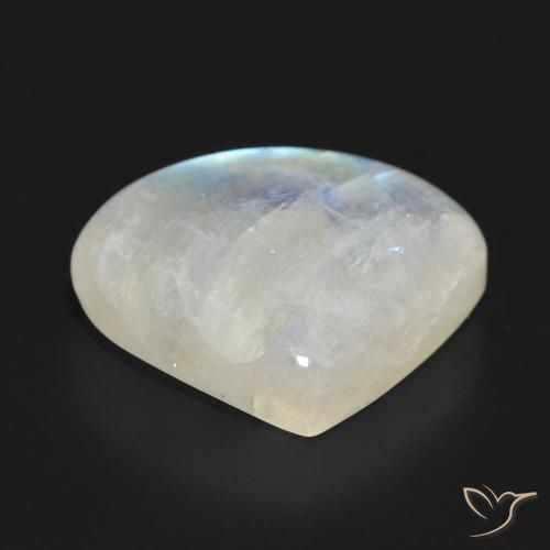 Piedra lunar arcoíris Blanco azulado natural de 15.97 ct, En forma de pera, Translúcido