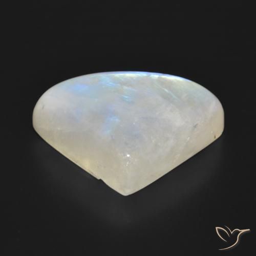 Piedra lunar arcoíris Blanco azulado natural de 30.77 ct, En forma de pera, Translúcido