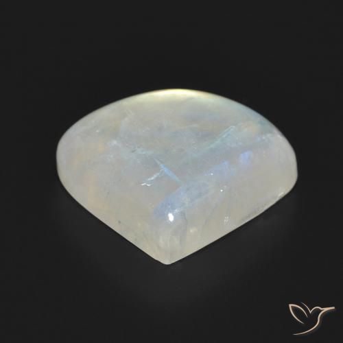 Piedra lunar arcoíris Blanco azulado natural de 10.90 ct, En forma de pera, Translúcido