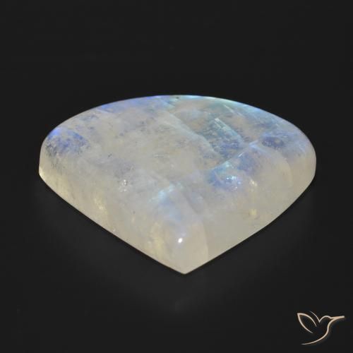Piedra lunar arcoíris Blanco azulado natural de 33.55 ct, En forma de pera, Translúcido