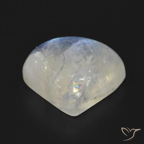 Piedra lunar arcoíris Blanco azulado natural de 13.73 ct, En forma de pera, Translúcido