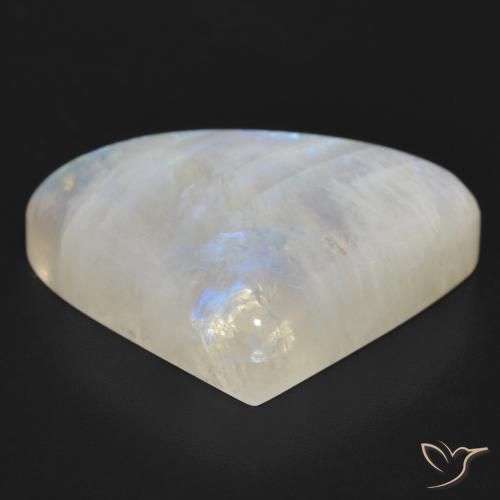 Piedra lunar arcoíris Blanco azulado natural de 36.47 ct, En forma de pera, Translúcido
