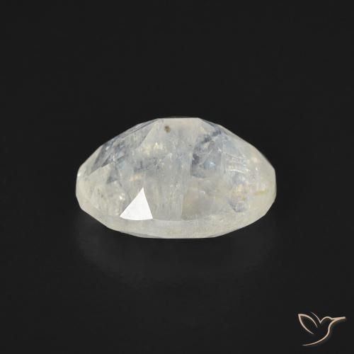 Piedra lunar arcoíris Blanco azulado natural de 1.75 ct, Ovalada, Transparente