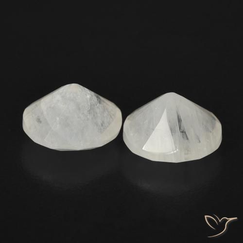 Gemas de Piedra lunar arcoíris Blanco azulado natural de 2.11 ct, Ovalada, Transparente
