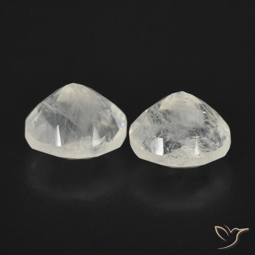 Gemas de Piedra lunar arcoíris Blanco azulado natural de 2.43 ct, Ovalada, Transparente