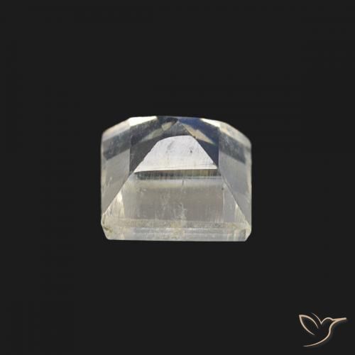 Piedra lunar arcoíris Blanco azulado natural de 0.33 ct, Cuadrado, Transparente
