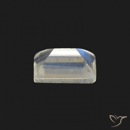 Piedra lunar arcoíris Blanco azulado natural de 0.47 ct, Corte Baguette, VS