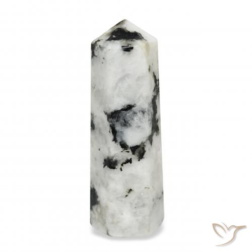 40.21ct Natural Blanco con negro Piedra lunar arcoíris, Elegante, Opaco