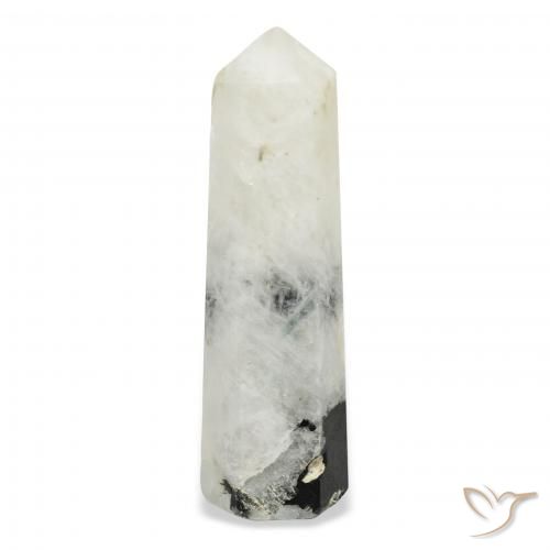 41.20ct Natural Blanco con negro Piedra lunar arcoíris, Elegante, Opaco
