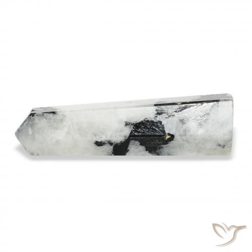 Piedra lunar arcoíris Blanco con negro natural de 33.97 ct, Elegante, Opaco