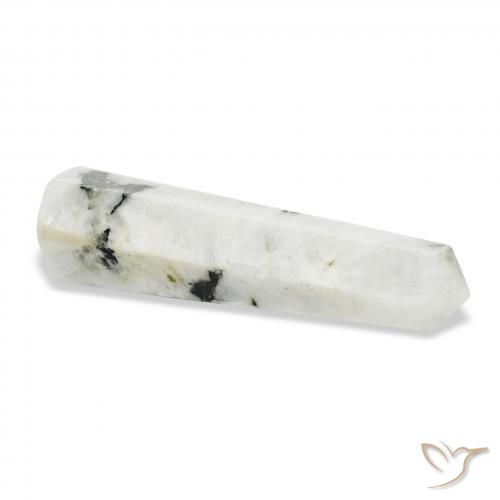 Piedra lunar arcoíris Blanco con negro natural de 43.58 ct, Elegante, Opaco