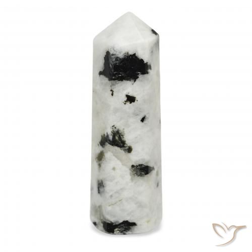 46.28ct Natural Blanco con negro Piedra lunar arcoíris, Elegante, Opaco