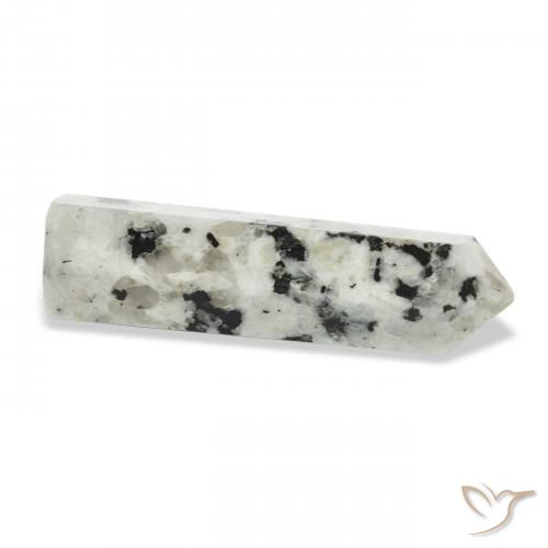 Piedra lunar arcoíris Blanco con negro natural de 45.95 ct, Elegante, Opaco