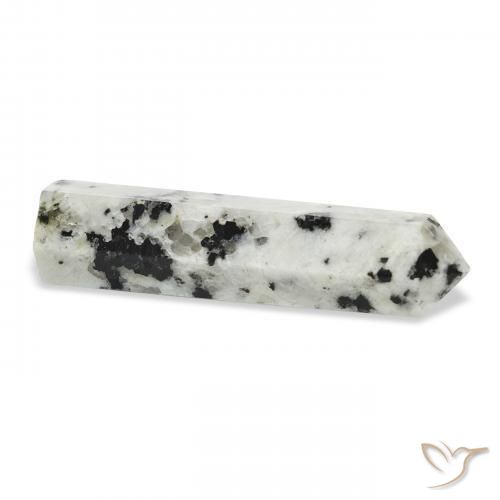 Piedra lunar arcoíris Blanco con negro natural de 39.66 ct, Elegante, Opaco